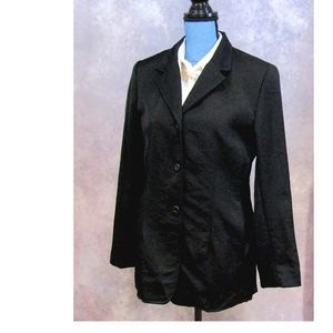 Vintage Express USA Black Shimmer Blazer Size 7/8